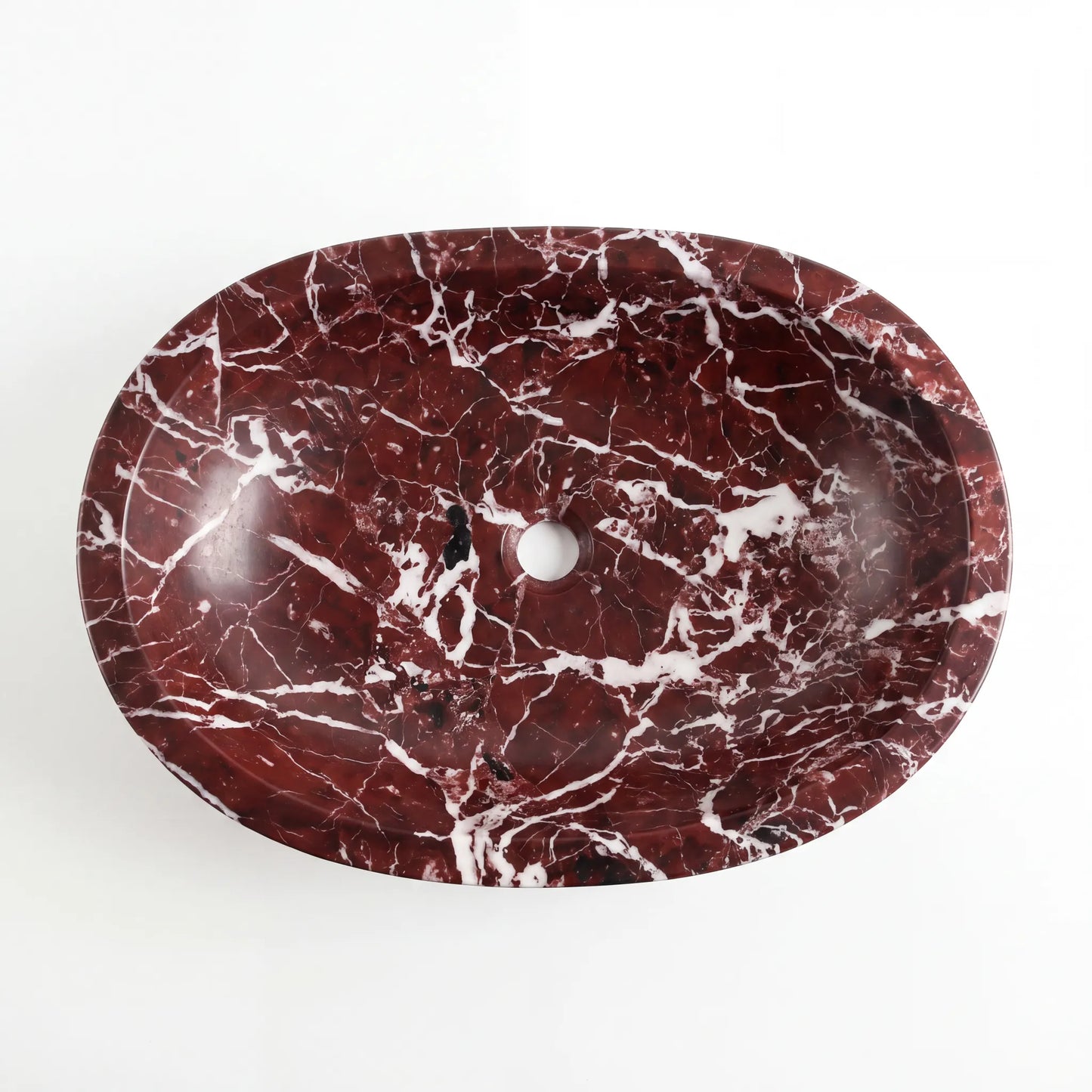 RMD-006 Oval Rosso Levanto Vessel Sink Basin