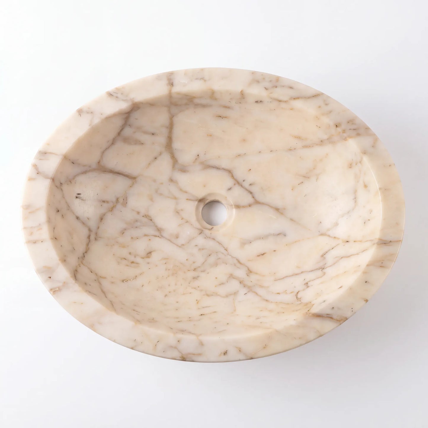 RMD-018 Round Calacatta Gold Vessel Sink Basin