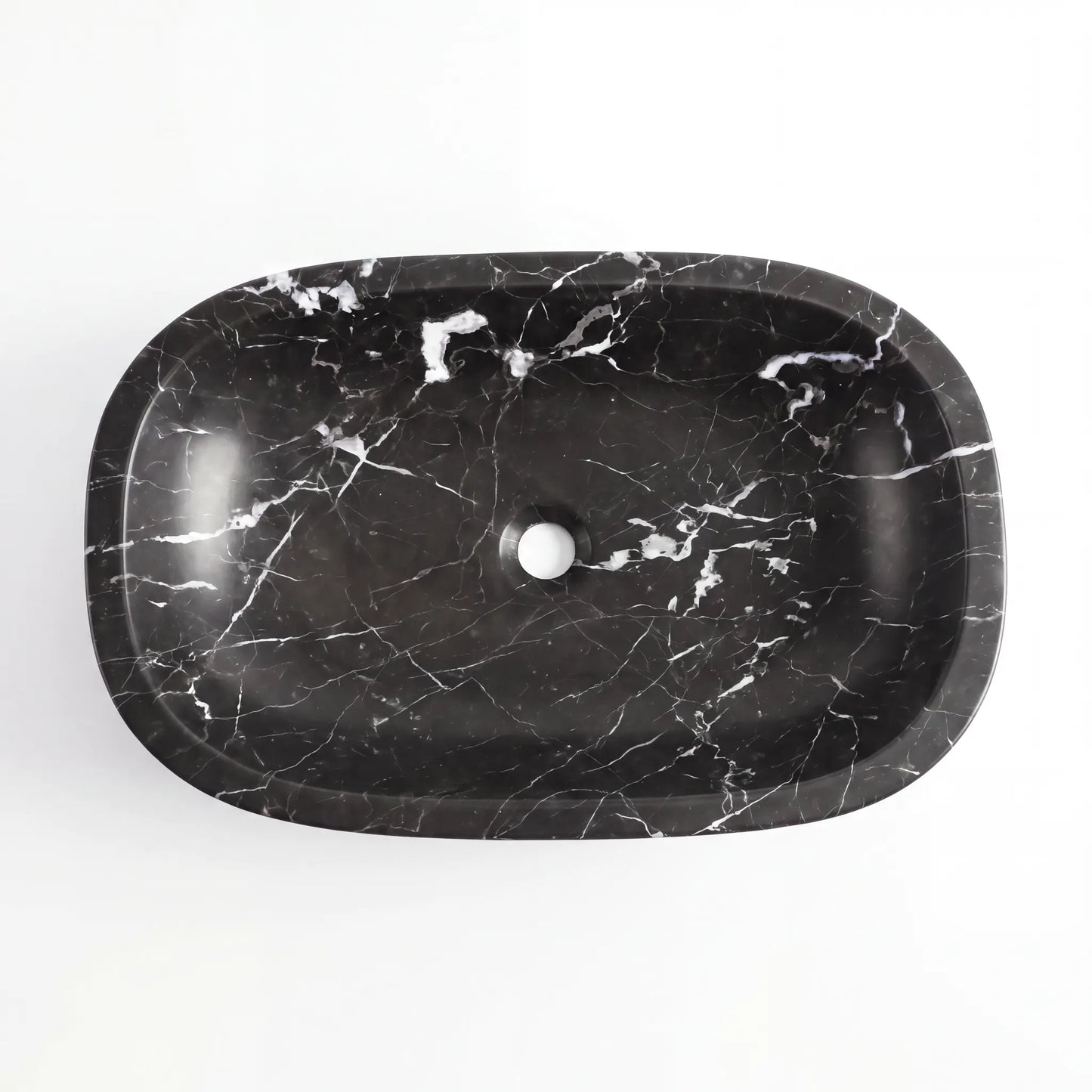 RMD-069 Round Nero Marquina Vessel Sink Basin