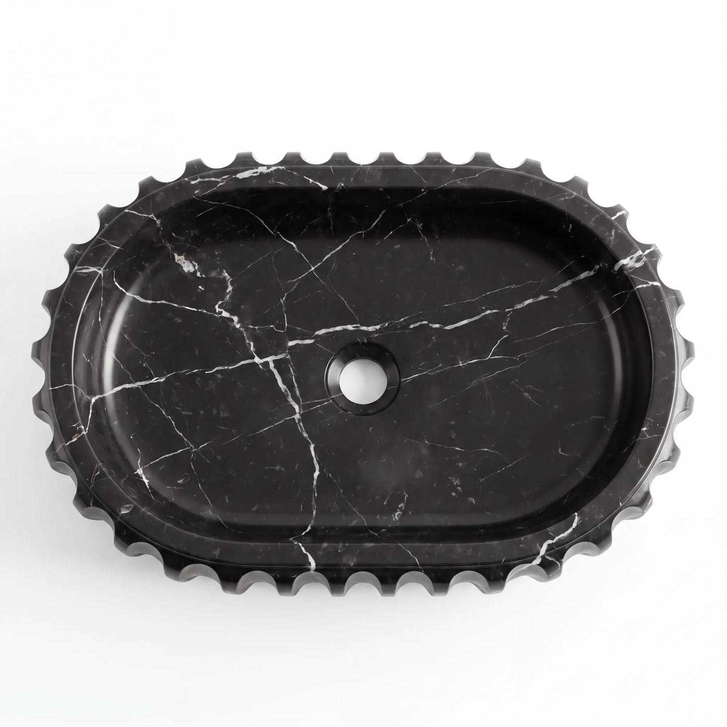 RMD-079 Rectangle Nero Marquina Vessel Sink Basin