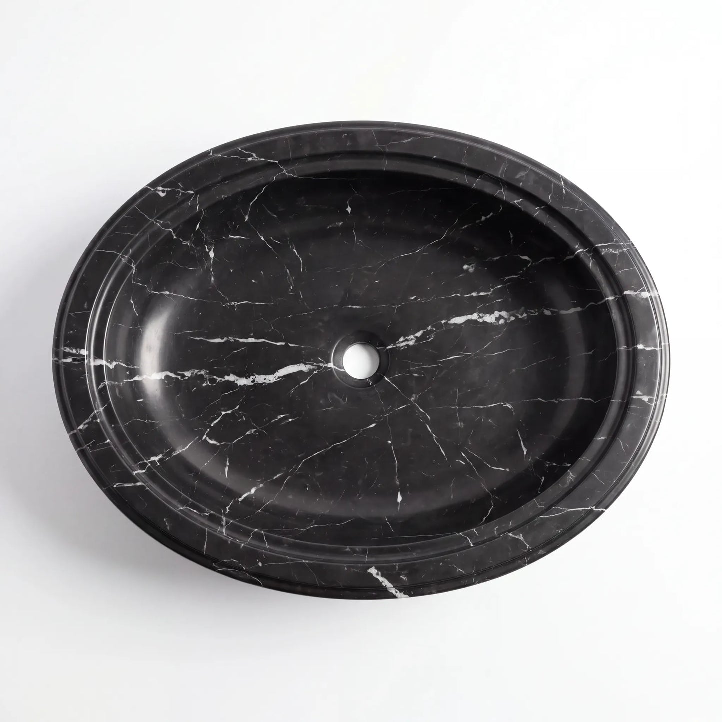 RMD-099 Round Nero Marquina Vessel Sink Basin