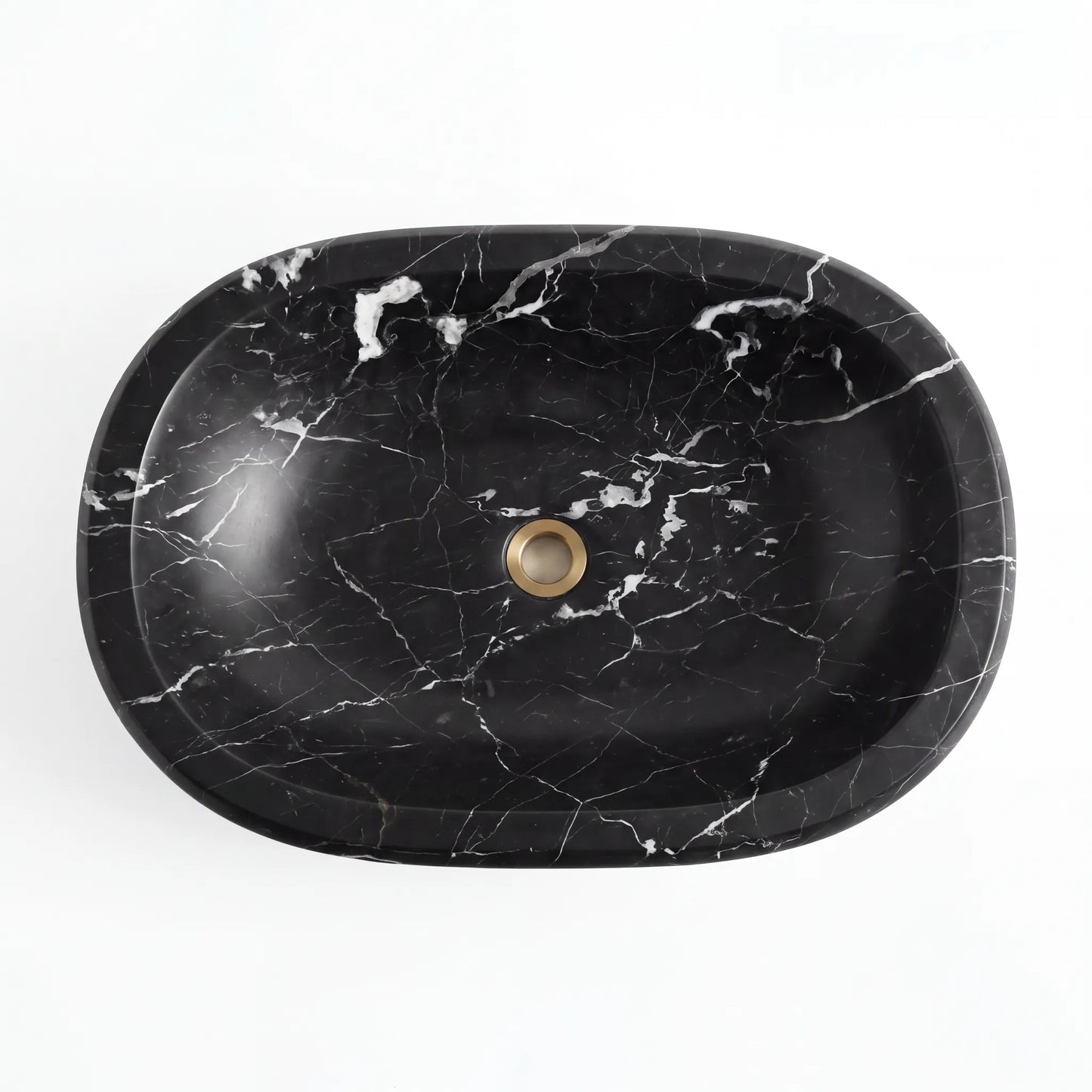 RMD-114 Oval Nero Marquina Vessel Sink Basin