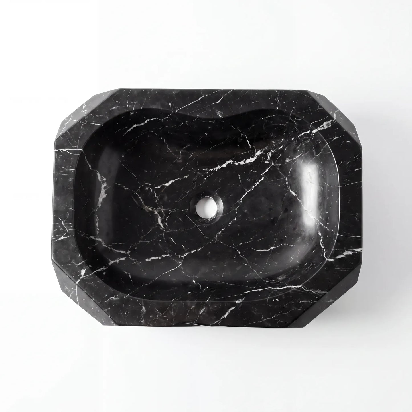 RMD-154 Rectangle Nero Marquina Vessel Sink Basin