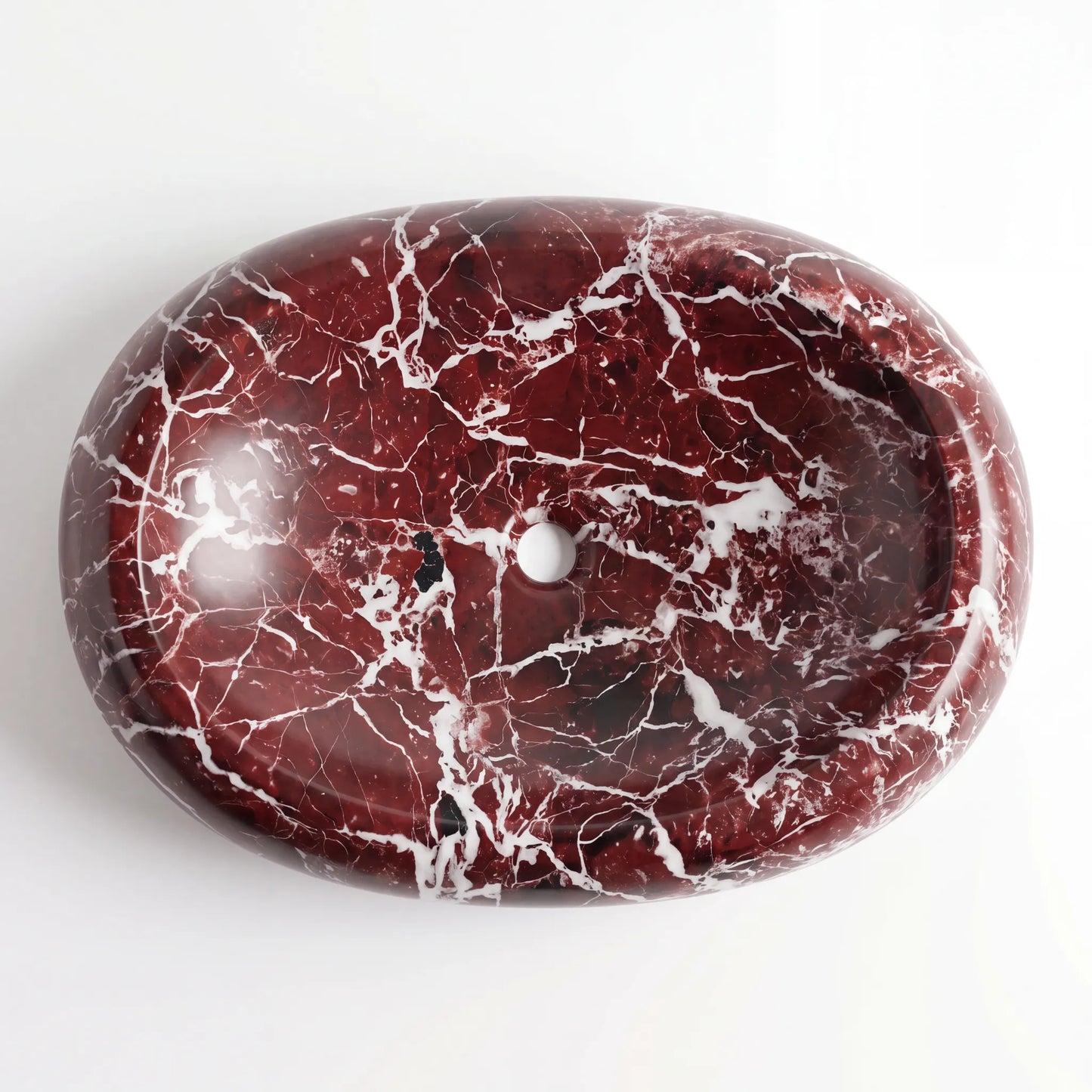 RMD-163 Round Rosso Levanto Vessel Sink Basin