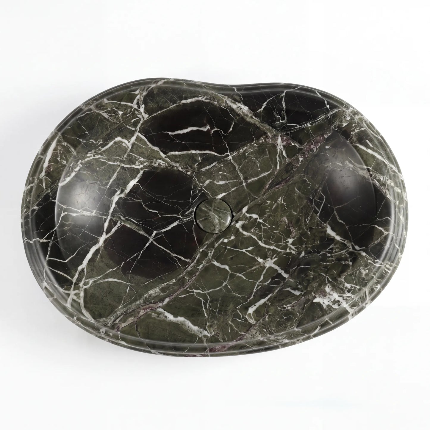 RMD-172 Rectangle Green Marble Vessel Sink Basin