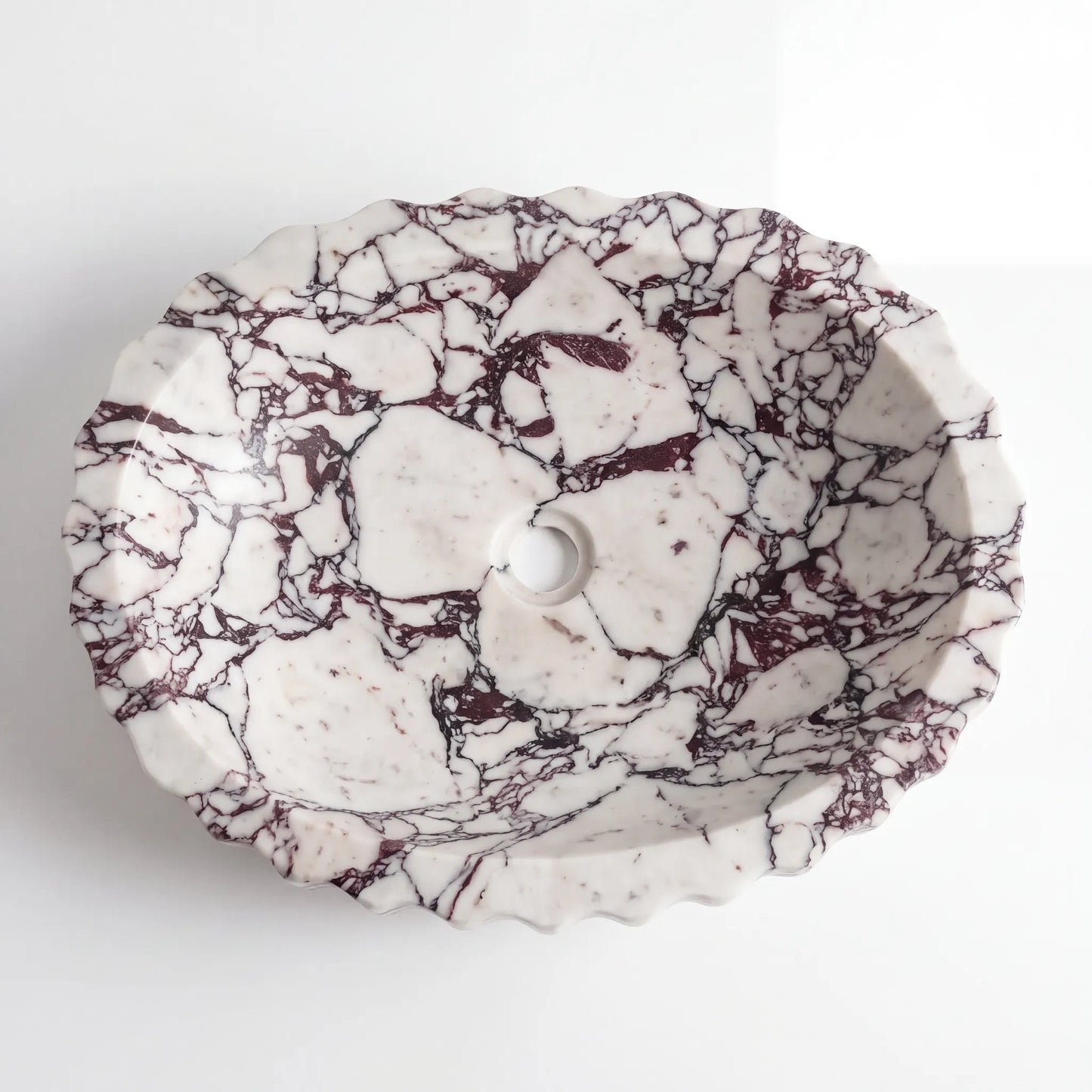RMD-180 Round Calacatta viola Vessel Sink Basin