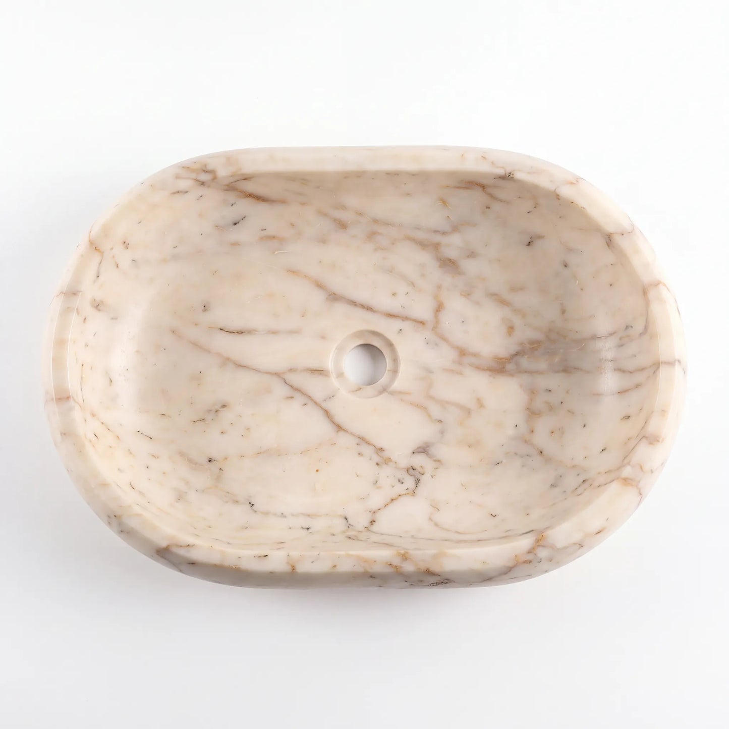 RMD-185 Square Calacatta Gold Vessel Sink Basin