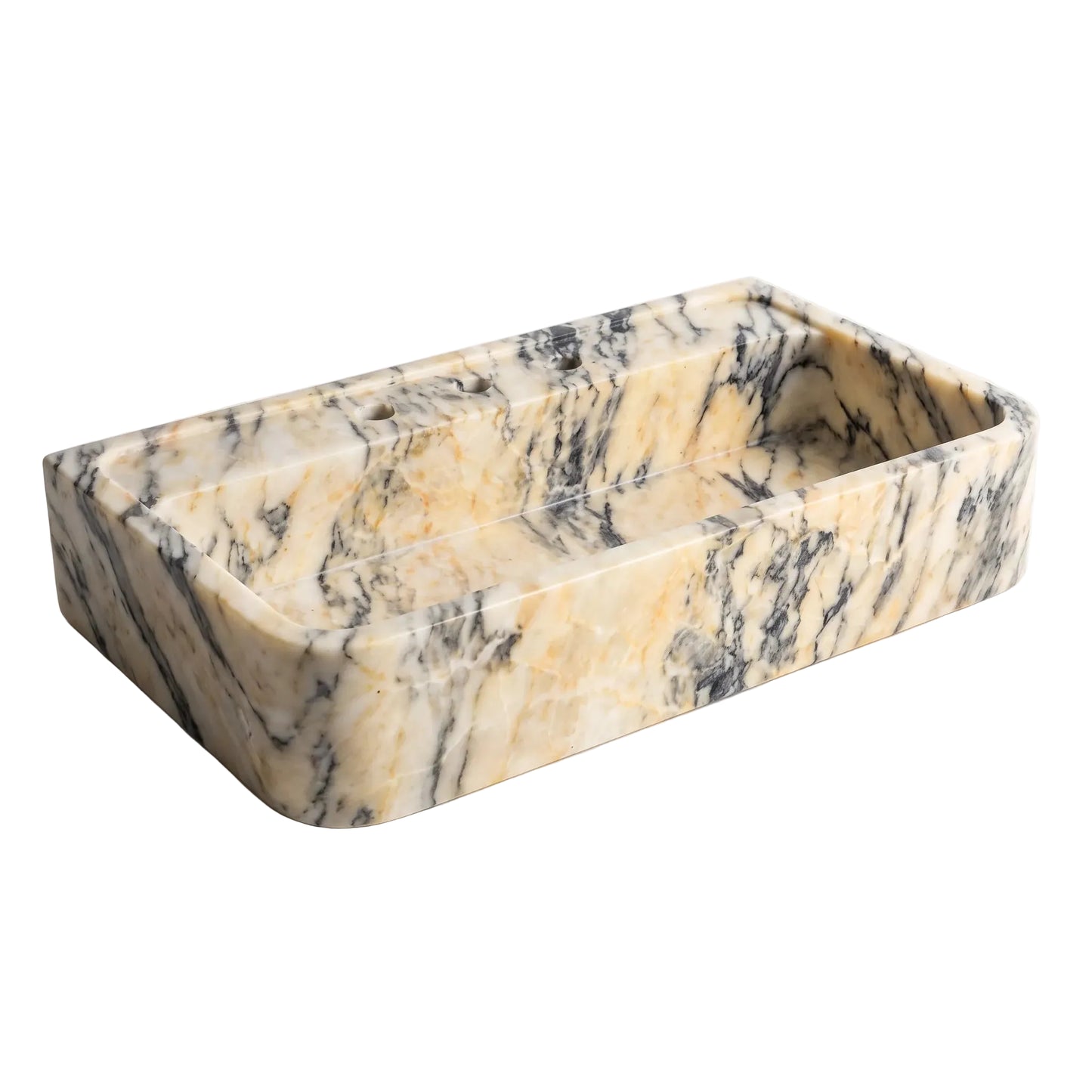 Solenza - Custom Wall-Mounted Calacatta Marble Bathroom Sink