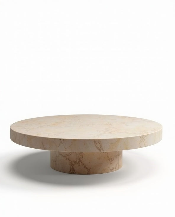 Travertine Coffee Table Round
