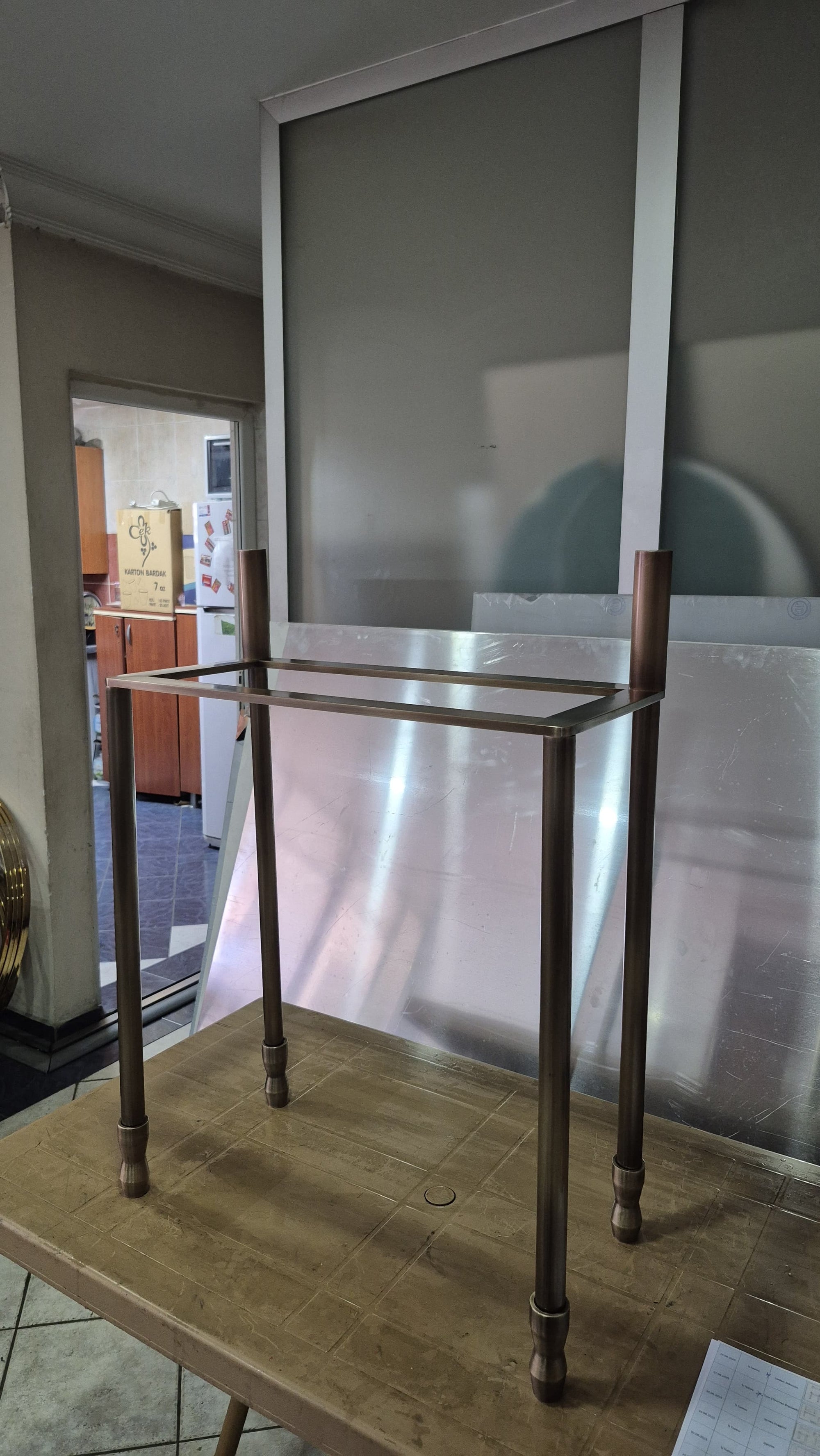 304 stainless steel console leg Custom to Size order
