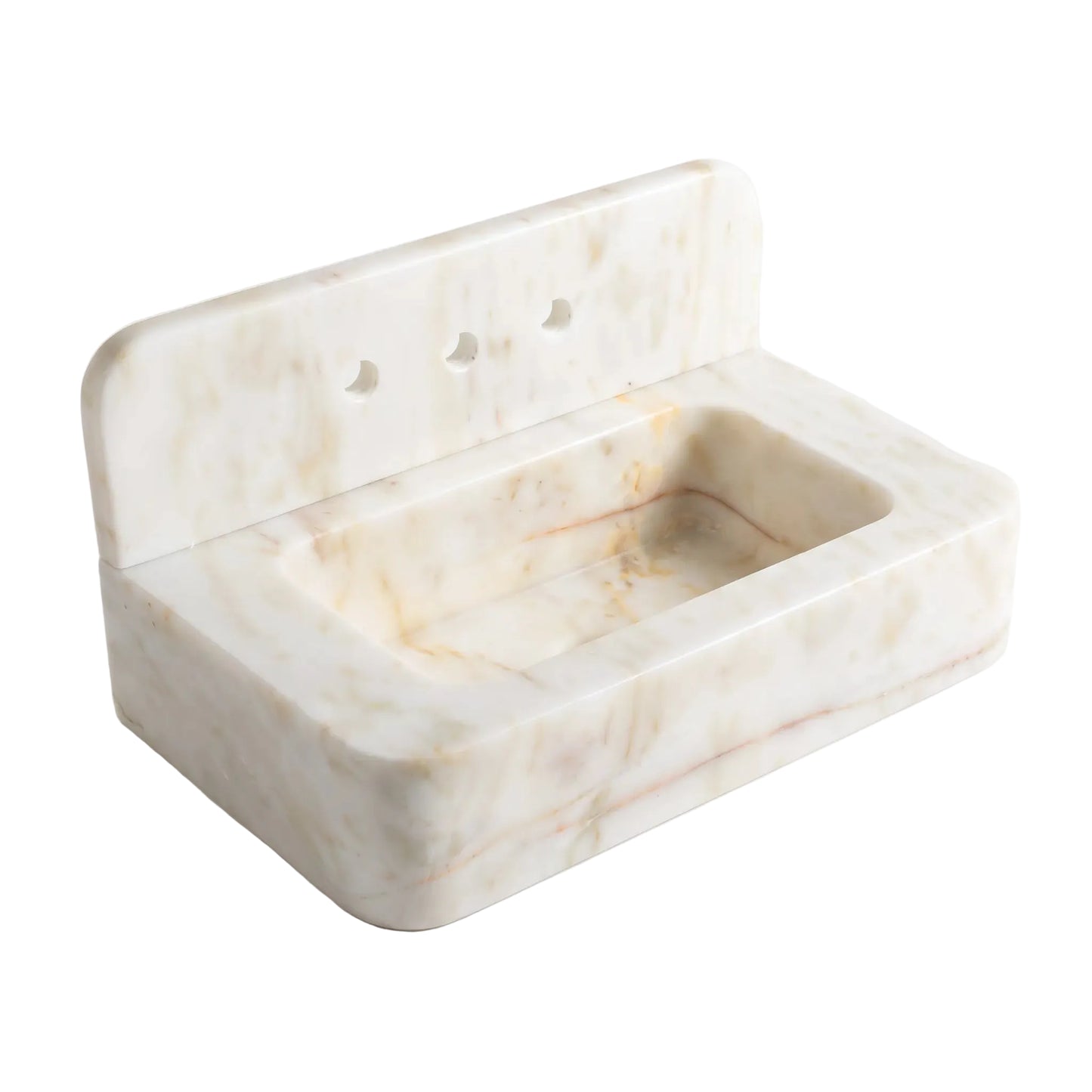 Calisto - Custom Wall-Mounted Afyon Sugar Marble Bathroom Sink
