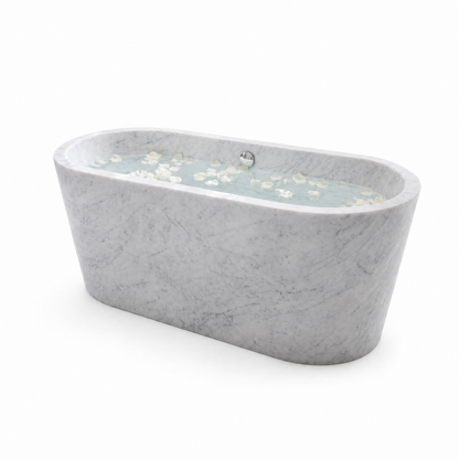 Carrara White Marble Bathtub