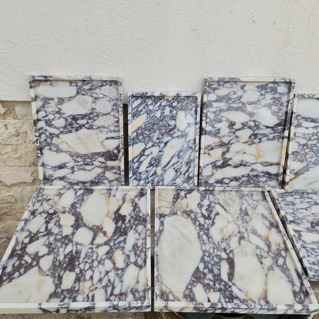 Calacatta Viola Marble Tray Rectangle