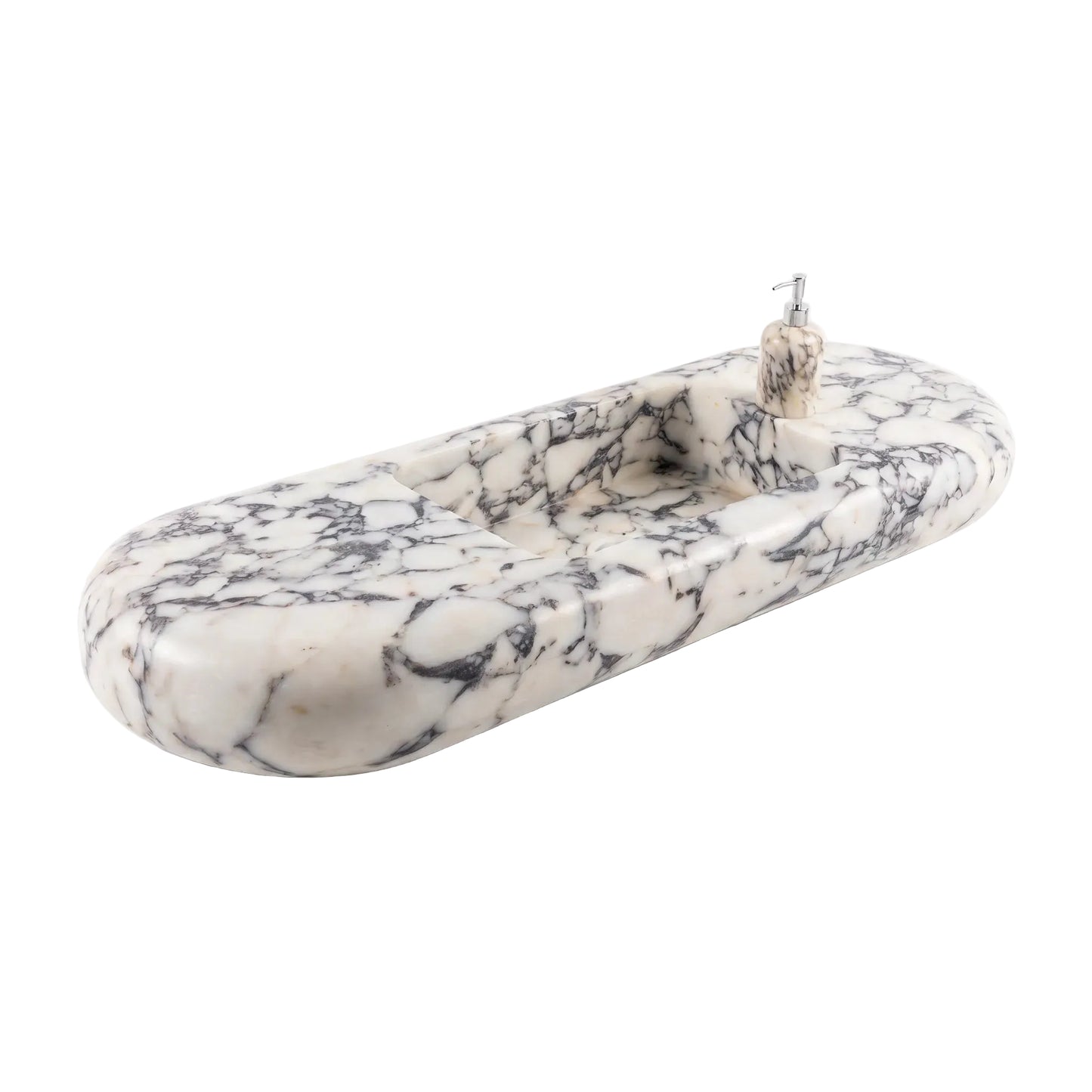 Ovaleo - Custom Wall-Mounted Calacatta Viola Marble Bathroom Sink