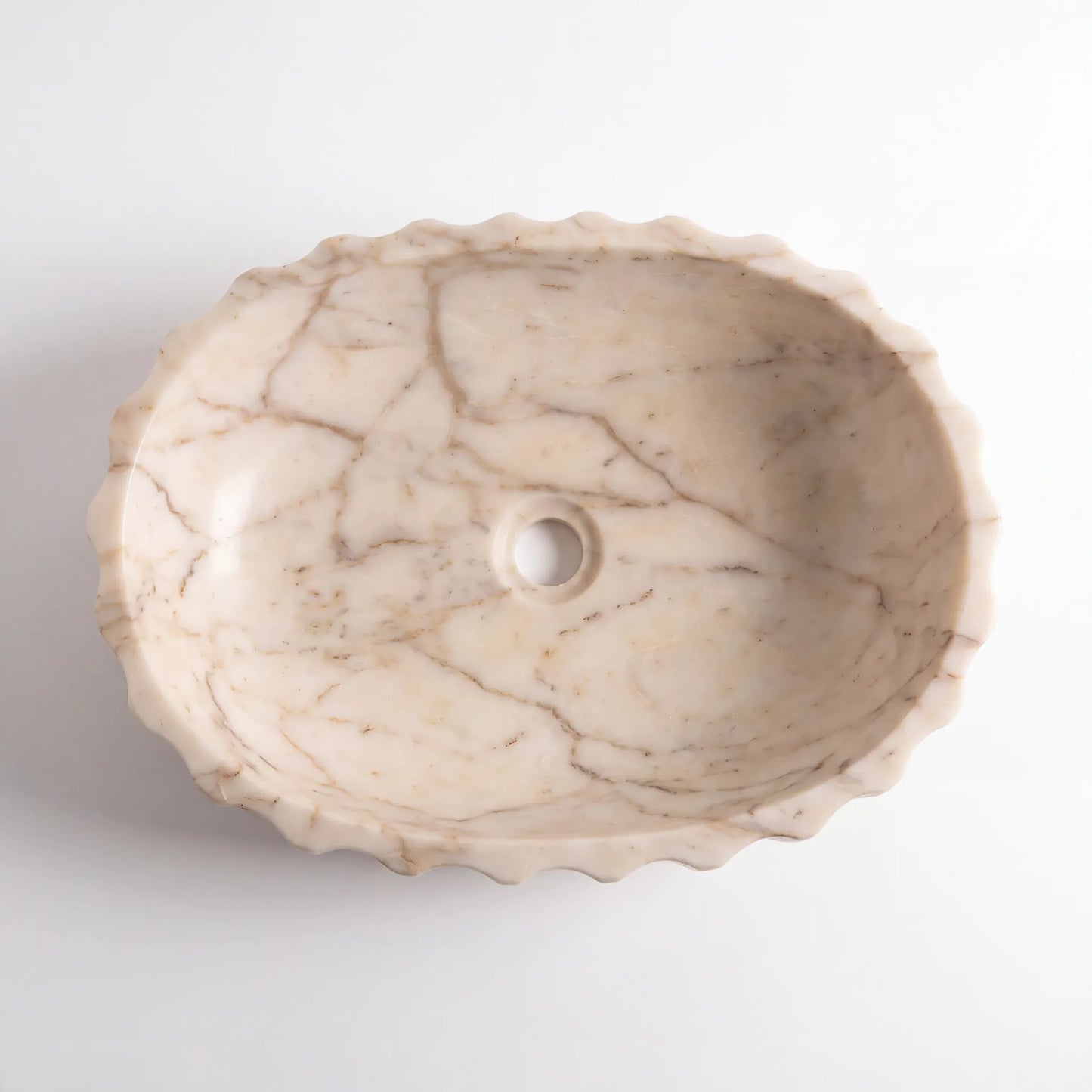 RMD-002 Round Calacatta Gold  Vessel Sink Basin