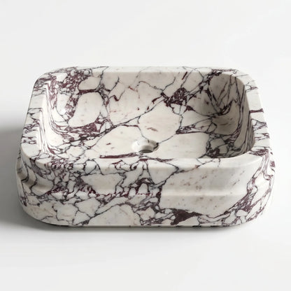 RMD-004  Round Calacatta Viola Vessel Sink Basin