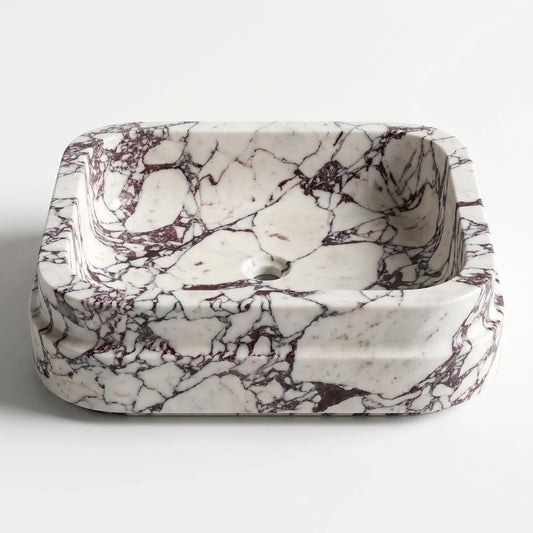 RMD-004  Round Calacatta Viola Vessel Sink Basin