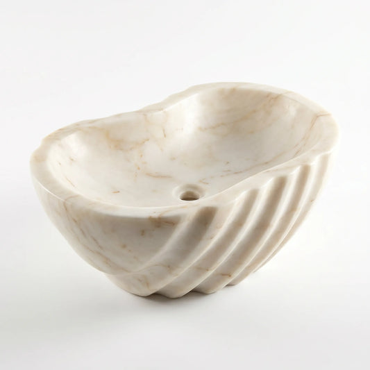 RMD-005 Round Calacatta Gold Vessel Sink Basin