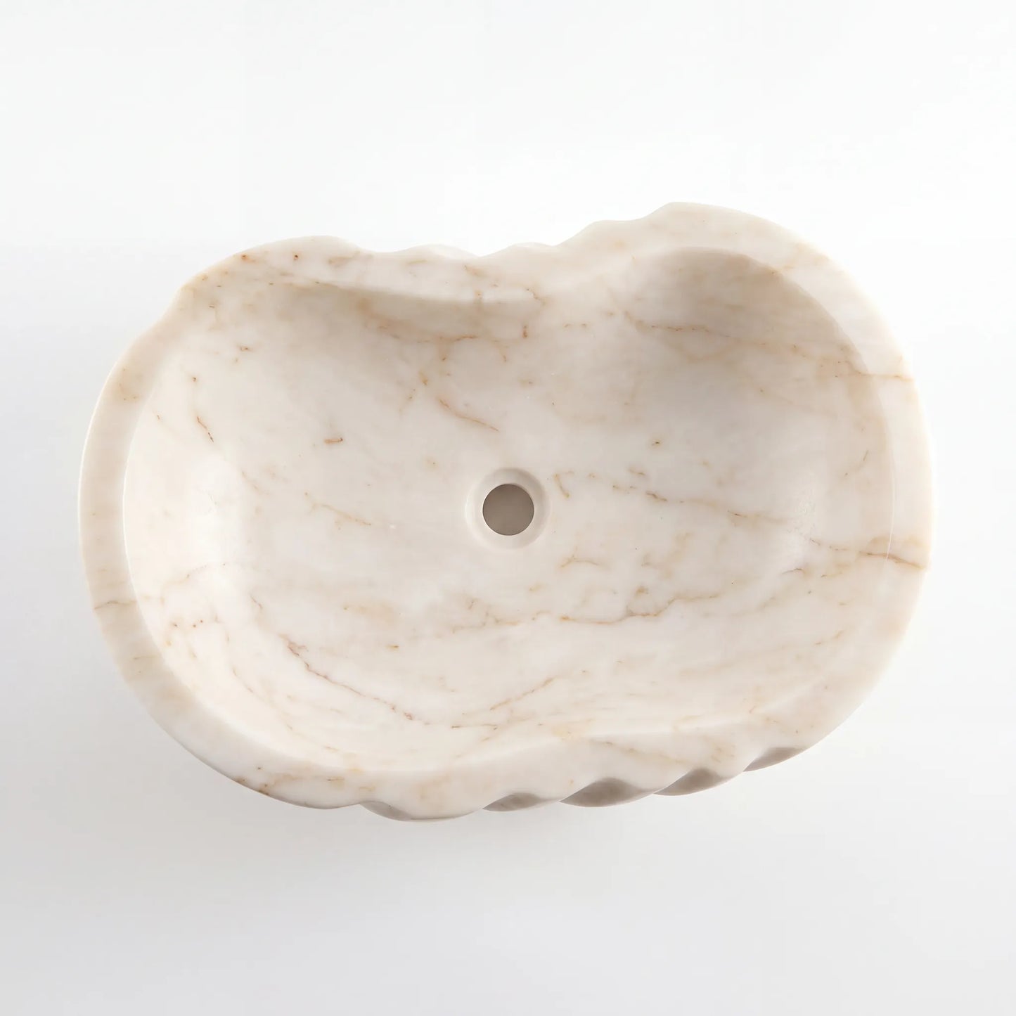 RMD-005 Round Calacatta Gold Vessel Sink Basin