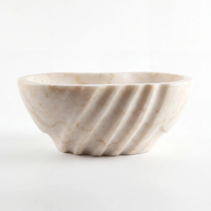 RMD-005 Round Calacatta Gold Vessel Sink Basin