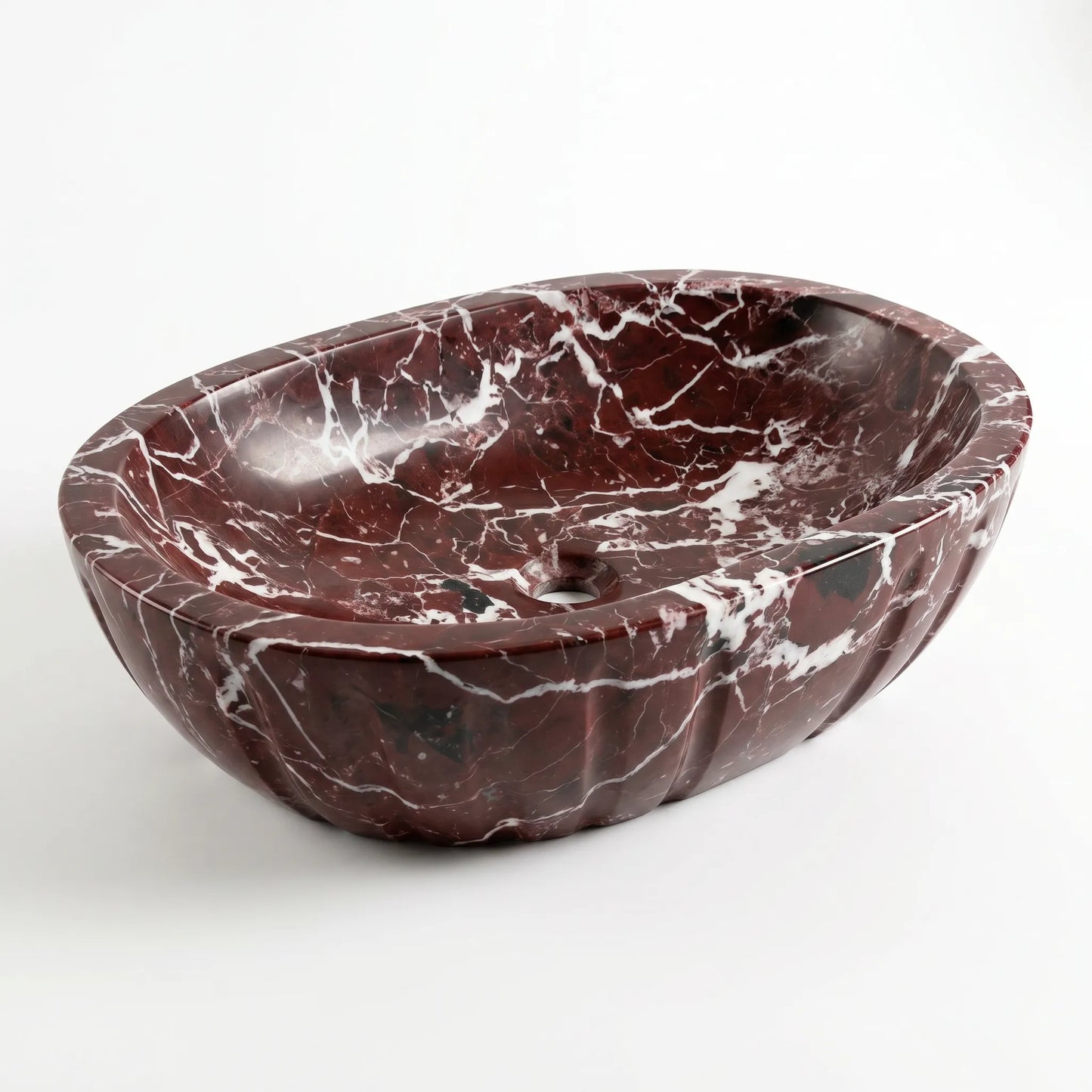 RMD-006 Oval Rosso Levanto Vessel Sink Basin