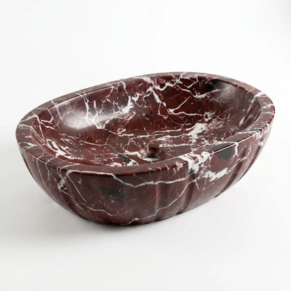 RMD-006 Oval Rosso Levanto Vessel Sink Basin