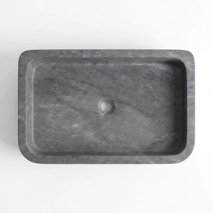 RMD-007 Round  Grey Marble Vessel Sink Basin