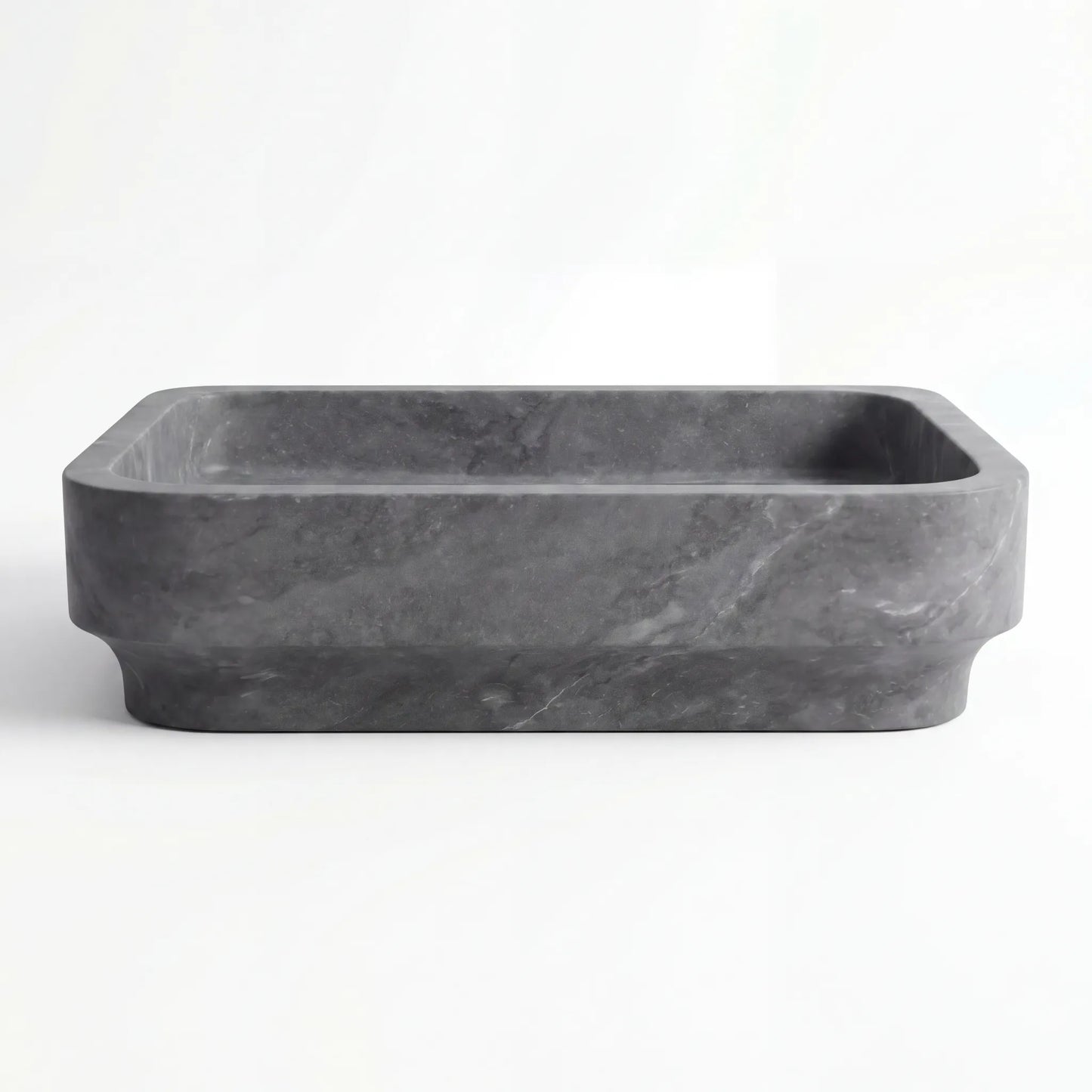 RMD-007 Round  Grey Marble Vessel Sink Basin