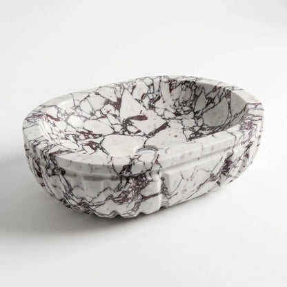 RMD-009 Round Calacatta Viola Vessel Sink Basin