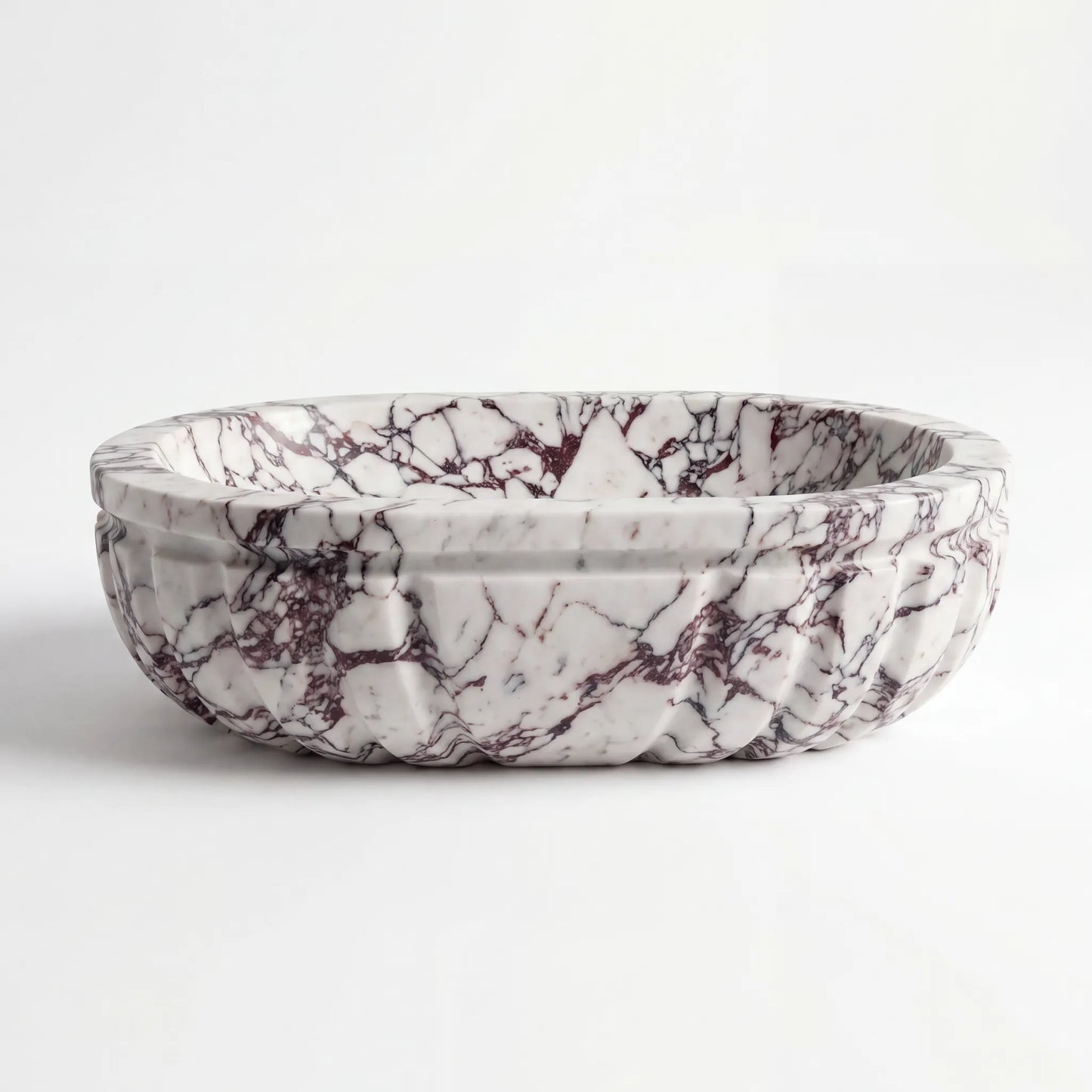 RMD-009 Round Calacatta Viola Vessel Sink Basin