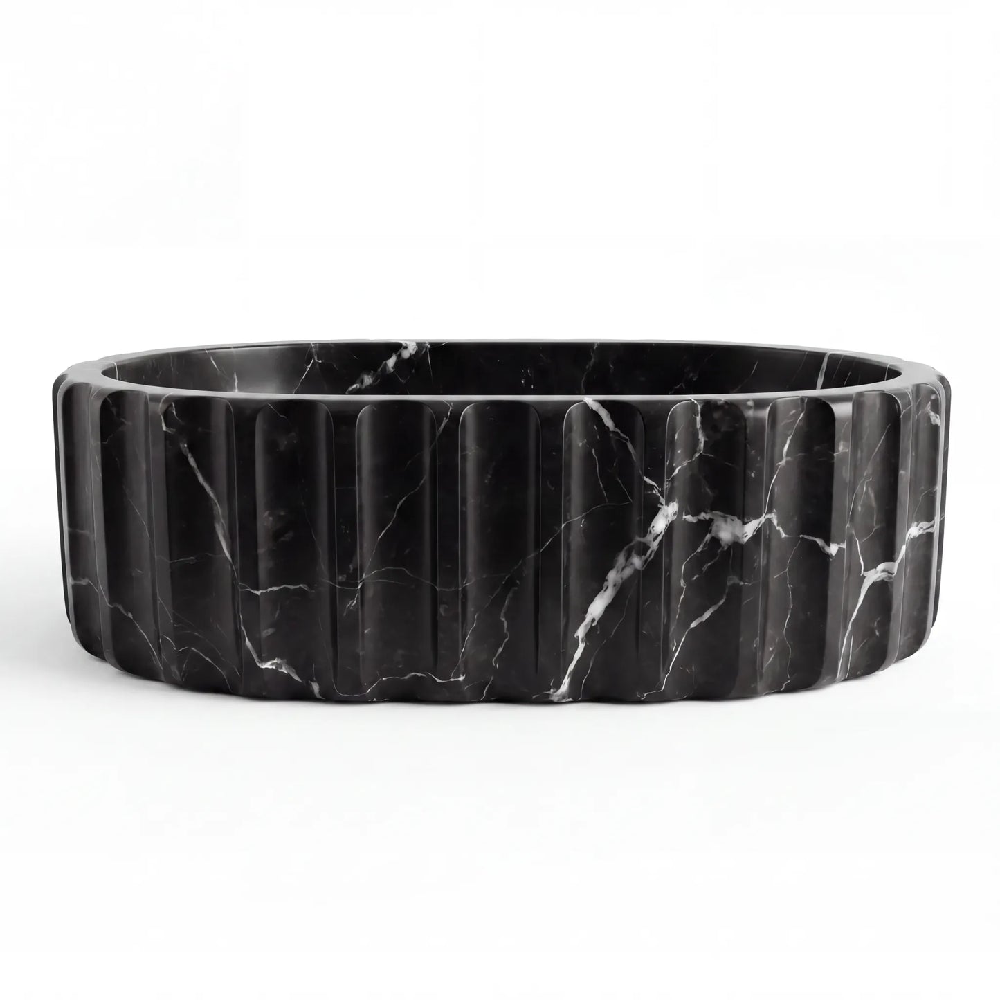 RMD-010 Oval Nero Marquina Vessel Sink Basin