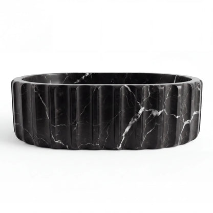 RMD-010 Oval Nero Marquina Vessel Sink Basin