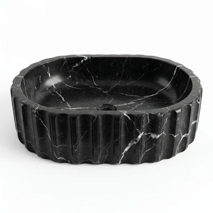 RMD-010 Oval Nero Marquina Vessel Sink Basin