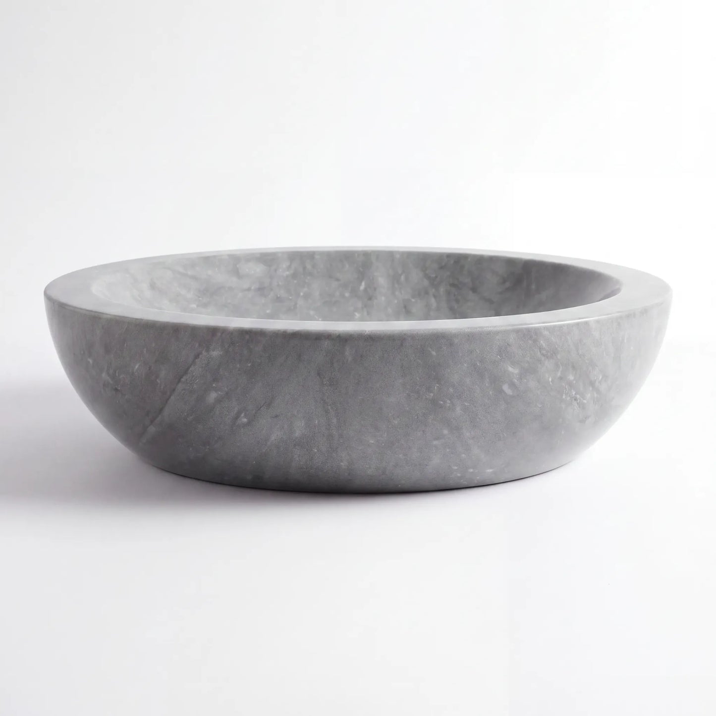 RMD-011 Round Grey Marble Vessel Sink Basin