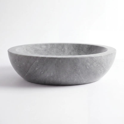 RMD-011 Round Grey Marble Vessel Sink Basin