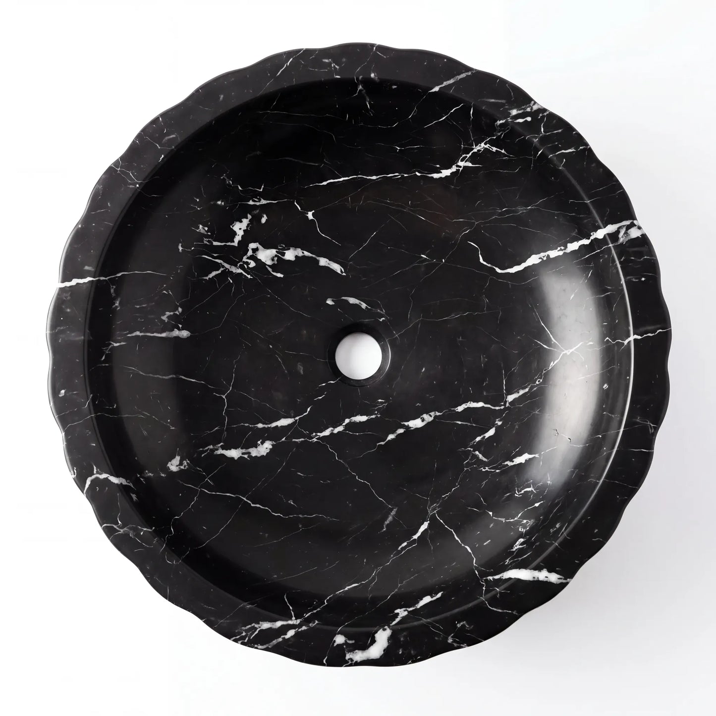 RMD-014 Round Nero Marquina Vessel Sink Basin
