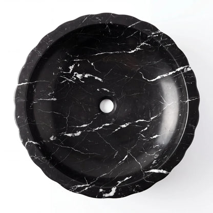 RMD-014 Round Nero Marquina Vessel Sink Basin