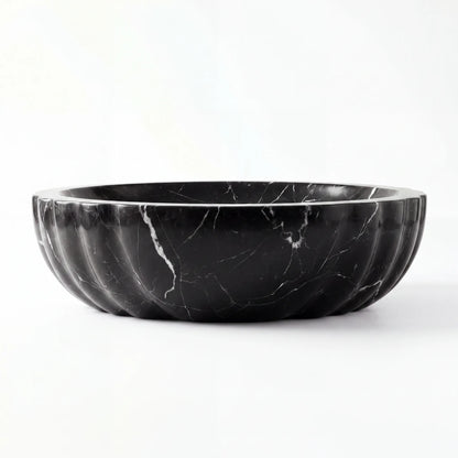 RMD-014 Round Nero Marquina Vessel Sink Basin