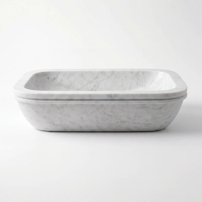 RMD-015 Round Carrara White Vessel Sink Basin