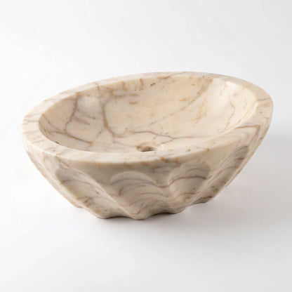 RMD-018 Round Calacatta Gold Vessel Sink Basin