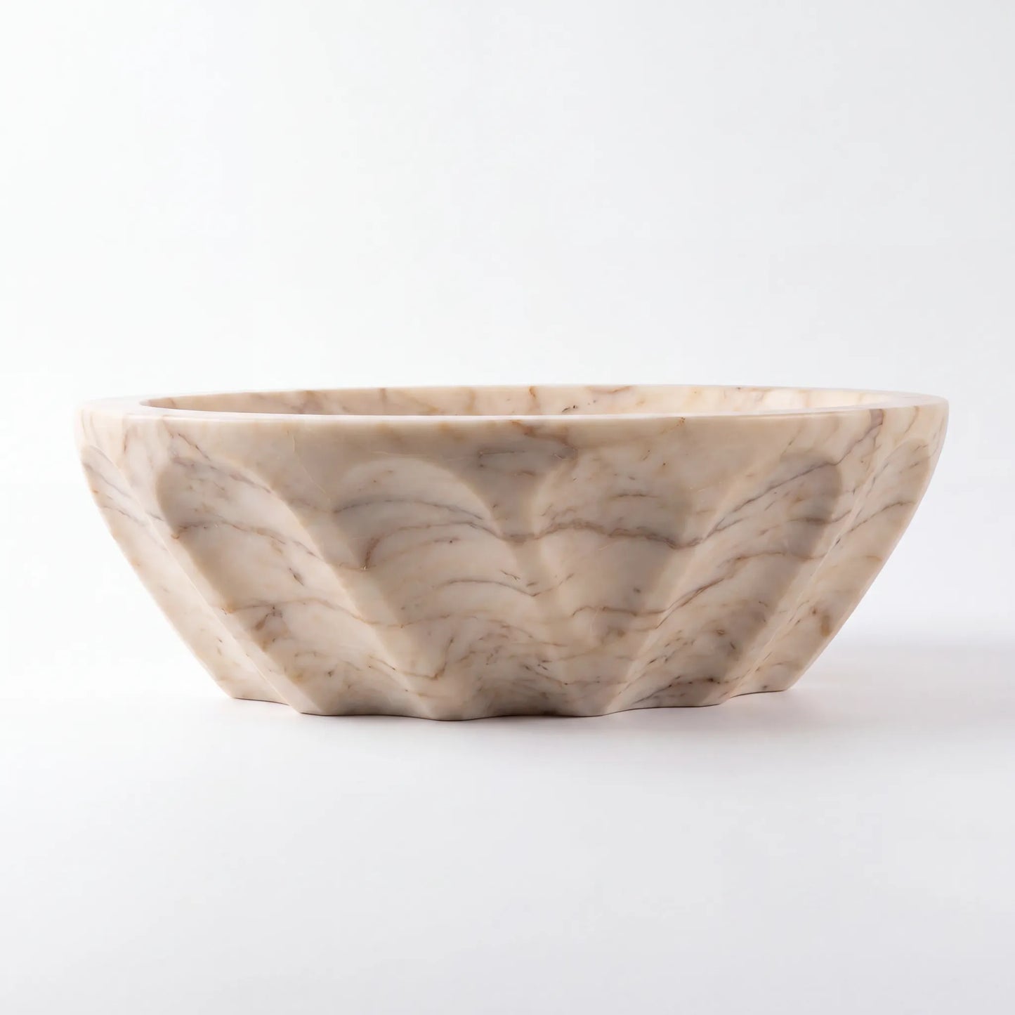 RMD-018 Round Calacatta Gold Vessel Sink Basin