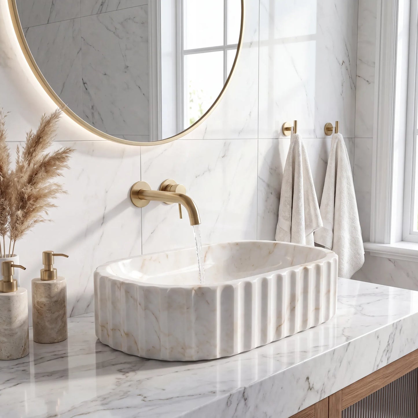 RMD-019 | Round | Carrara White | Vessel Sink Basin - 01.webp