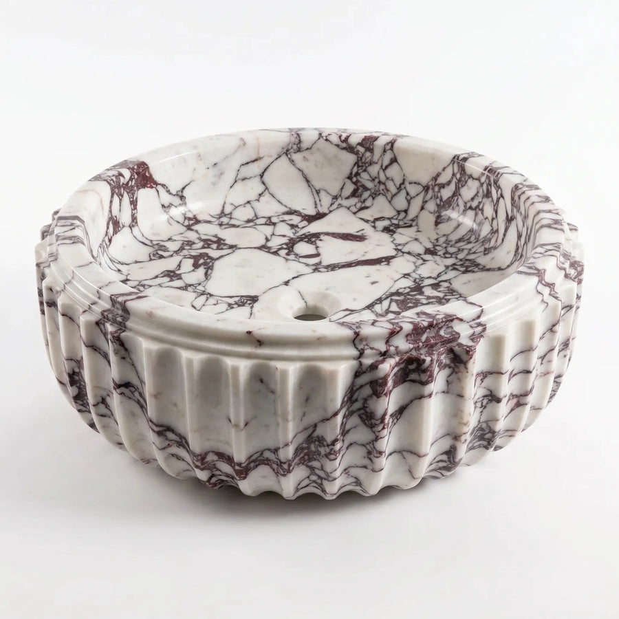 RMD-022  Round  Calacatta viola Vessel Sink Basin
