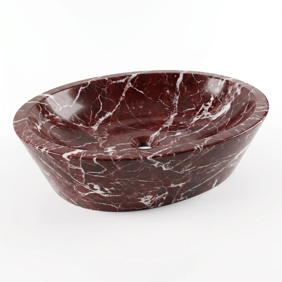 RMD-023 Oval Rosso Levanto Vessel Sink Basin