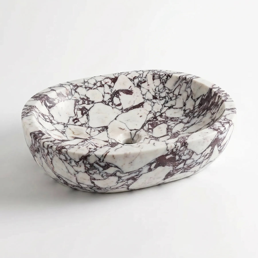 RMD-028  Round calacatta viola Vessel Sink Basin