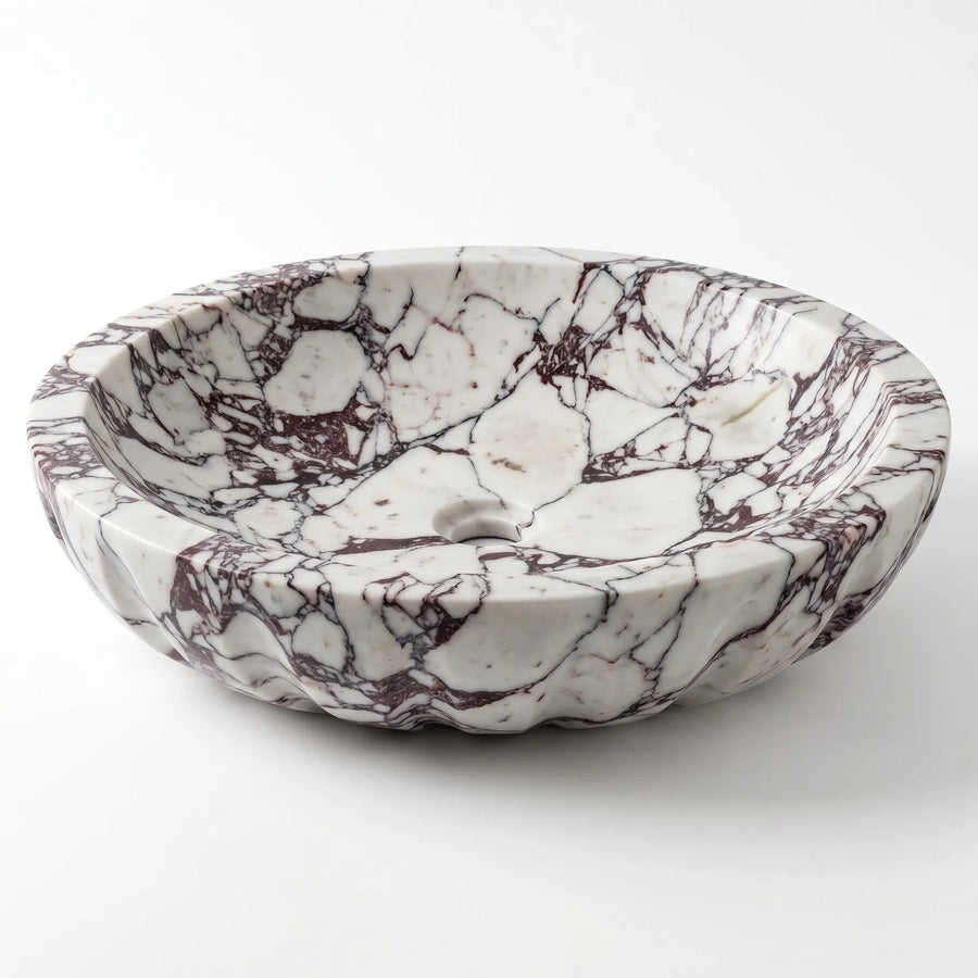 RMD-032  Round  calacatta viola Vessel Sink Basin