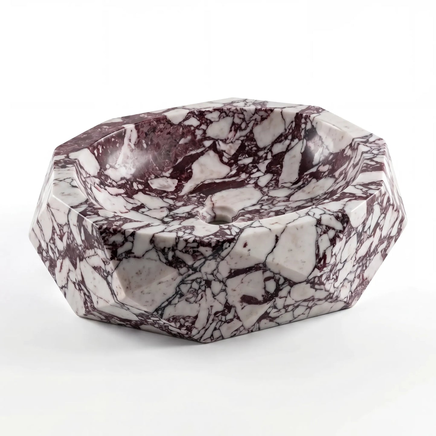 RMD-037 Round Calacatta Viola Vessel Sink Basin