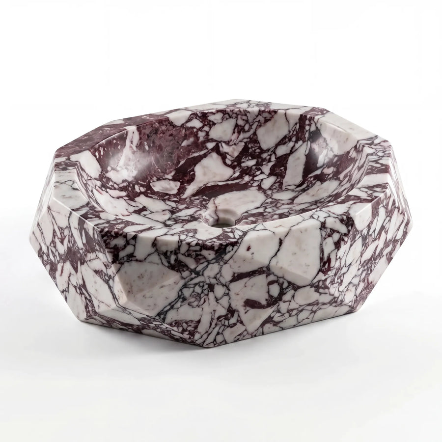 RMD-037 Round Calacatta Viola Vessel Sink Basin