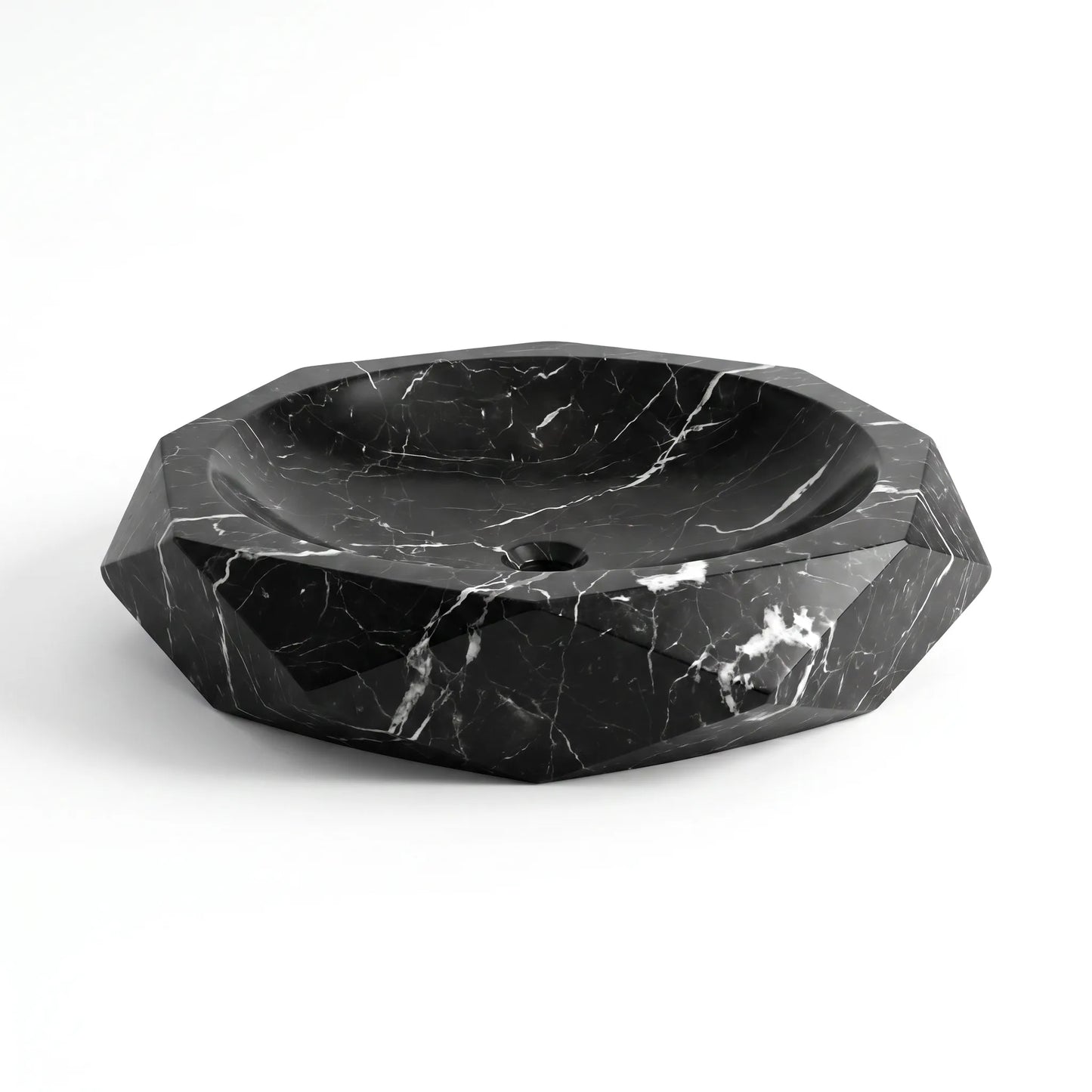 RMD-040 Oval Nero Marquina Vessel Sink Basin