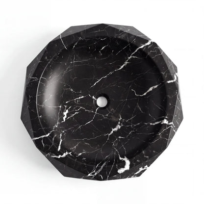 RMD-040 Oval Nero Marquina Vessel Sink Basin